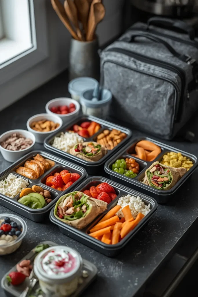 Grab-and-go high-protein meals prepared for busy weekdays